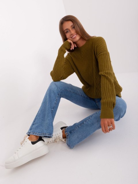 Sweter AT-SW-2338.14P oliwkowy