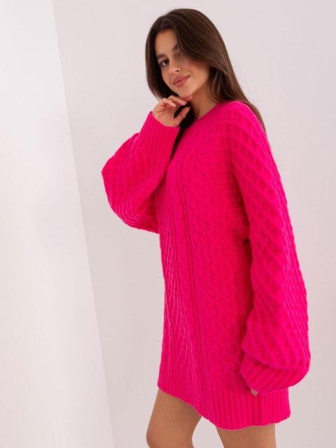 Sweter AT-SW-2367-2.64P fuksjowy