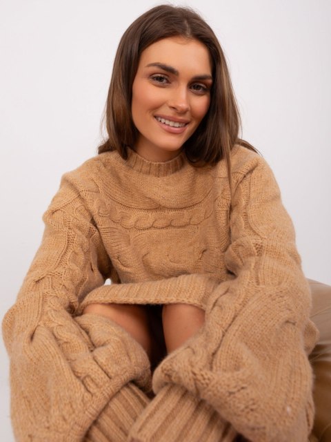 Sweter AT-SW-2367.76P camelowy
