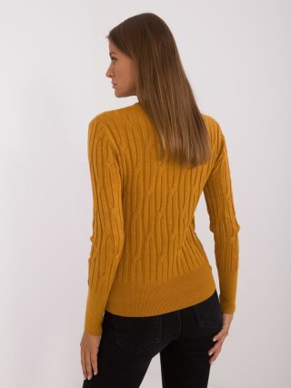 Sweter AT-SW-2338-2.00 ciemny żółty