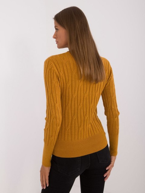 Sweter AT-SW-2338-2.00 ciemny żółty