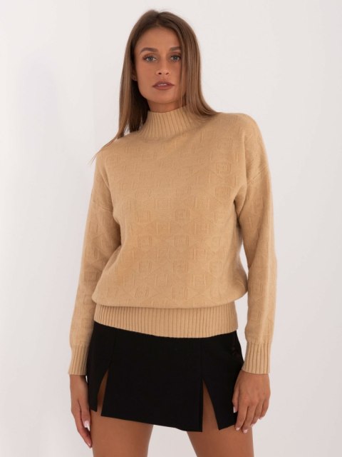 Sweter AT-SW-2339.54 jasny camelowy