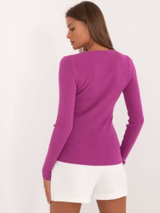 Sweter AT-SW-2332-2.65 ciemny fioletowy S/M