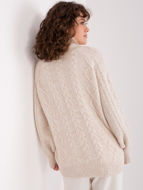 Sweter AT-SW-2355-2.12P jasny beżowy