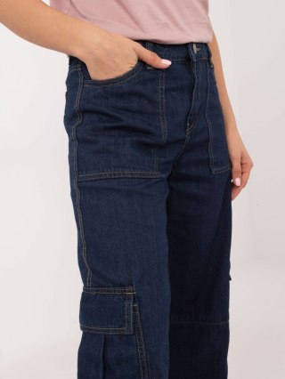 Spodnie jeans D80016BD62458D282 granatowy M