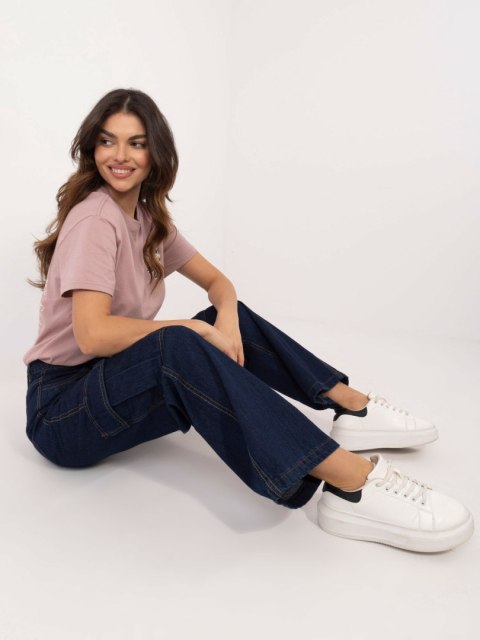 Spodnie jeans D80016BD62458D282 granatowy S