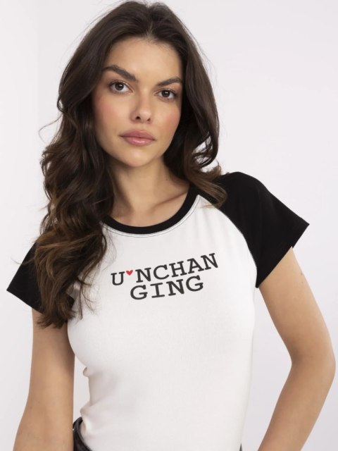 T-shirt NM-TS-V7939.50 biało-czarny