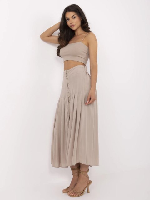 Spódnica D73761M50187B ciemny bezowy M