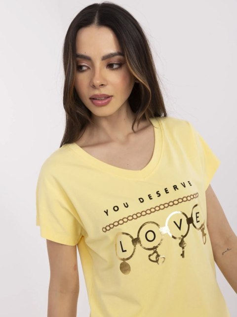 T-shirt CLM-TS-1729.86 żółty L