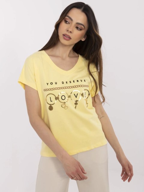T-shirt CLM-TS-1729.86 żółty M