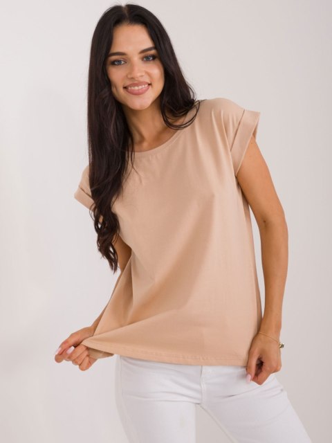 T-shirt RV-TS-4833.41X camelowy S