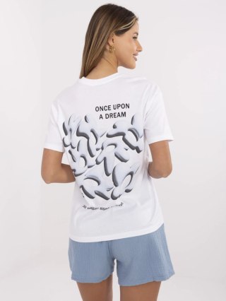 T-shirt D12022AC02705A biało-niebieski L