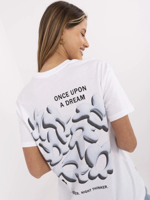 T-shirt D12022AC02705A biało-niebieski M