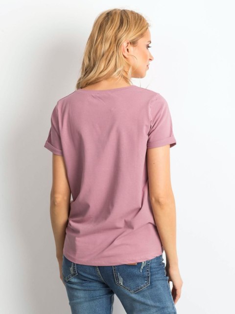 T-shirt RV-TS-4838.54P ciemny różowy S