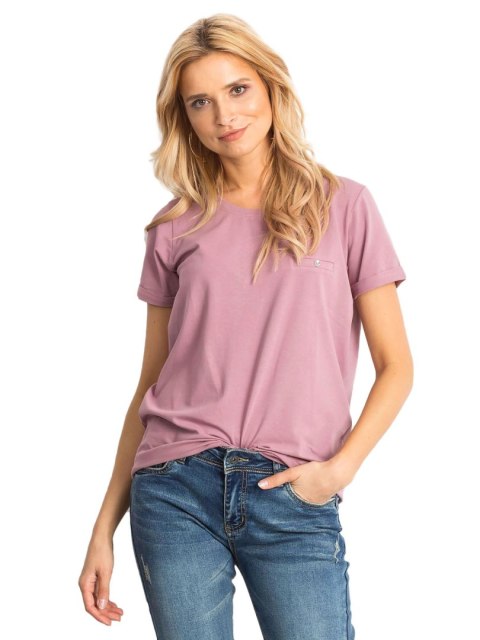 T-shirt RV-TS-4838.54P ciemny różowy S