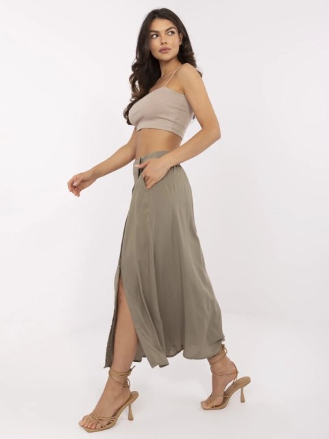 Spódnica D73761M50222A khaki XS