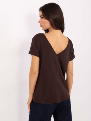 T-shirt RV-TS-4662.04X ciemny brązowy L