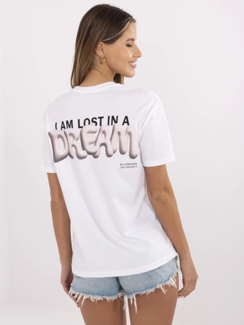 T-shirt D12022AC02705A biało-różowy S