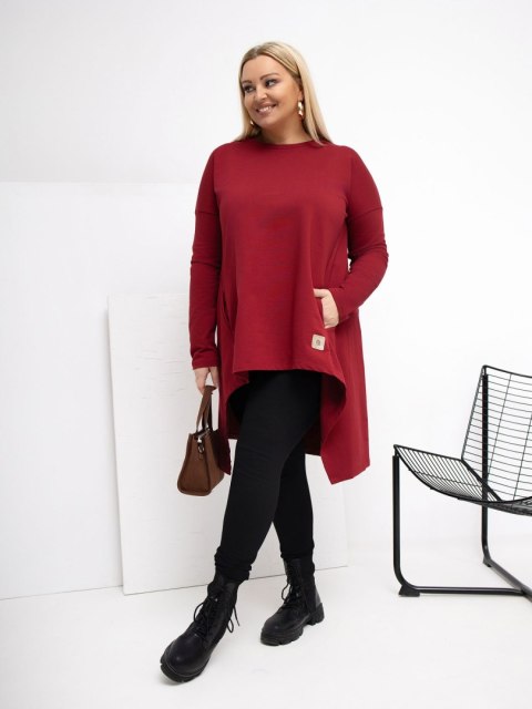 Tunika RV-TU-5042.09X bordowy one size XL/2XL
