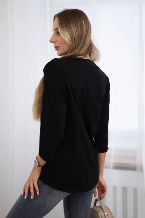 Bluzka z grafiką American Girl czarna S/M - L/XL