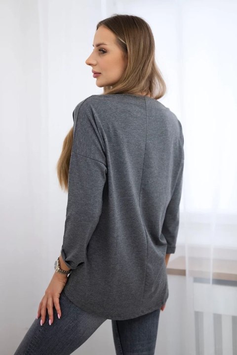 Bluzka z grafiką American Girl grafitowa S/M - L/XL