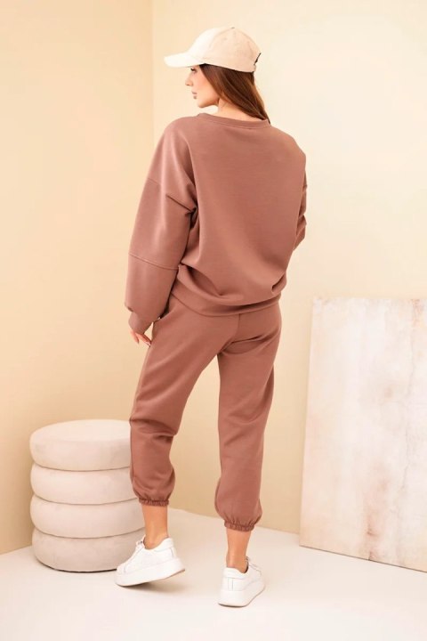 Komplet bluza + spodnie masełko czekoladowy