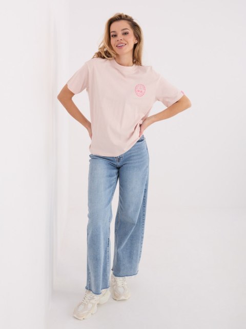 T-shirt D12022M02842A jasny różowy M