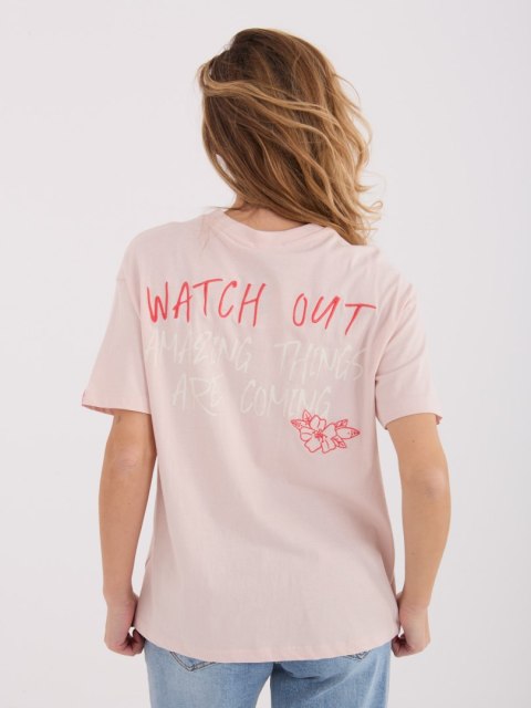 T-shirt D12022M02842A jasny różowy M