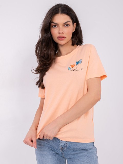 T-shirt D12022M02844A brzoskwiniowy XL