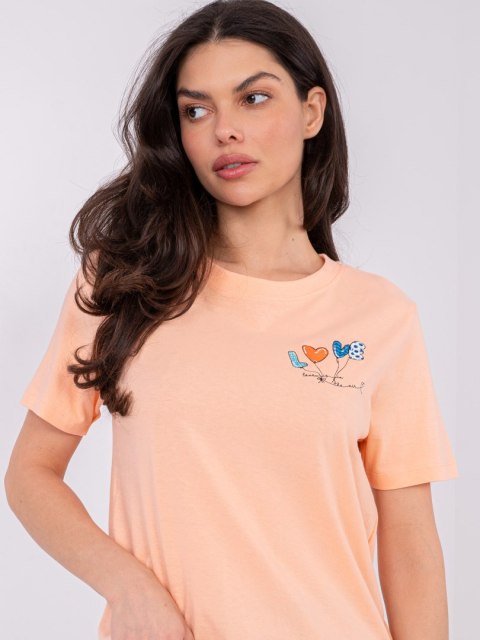 T-shirt D12022M02844A brzoskwiniowy M