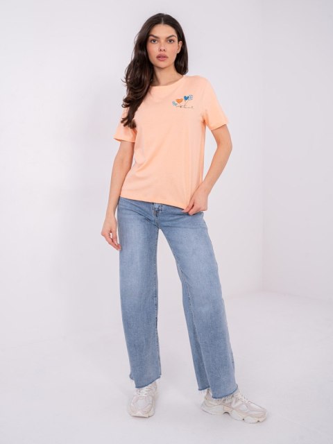 T-shirt D12022M02844A brzoskwiniowy S