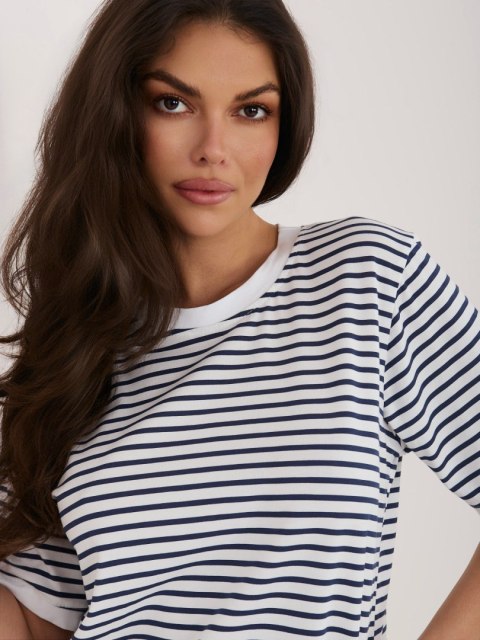 T-shirt IT-TS-20881.85 biało-granatowy