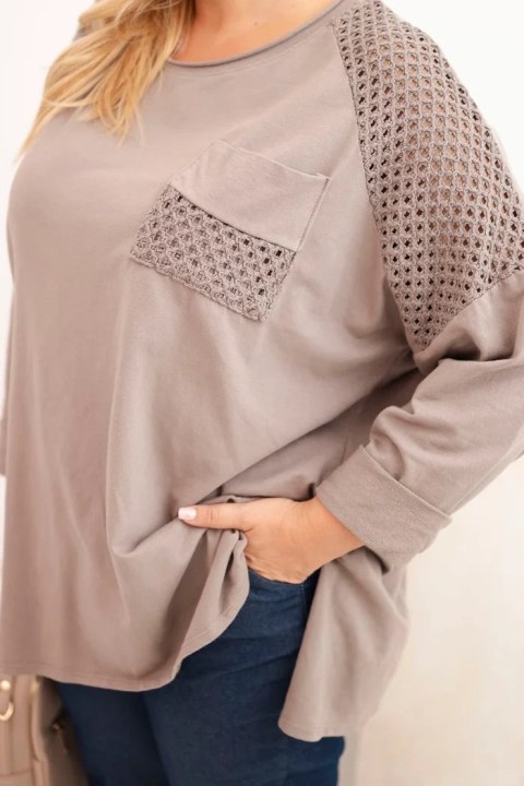 Bluza damska Plus Size bawełniana z nadrukiem fango