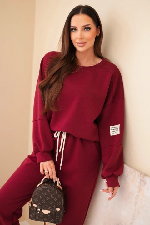 Komplet bluza + spodnie masełko śliwkowy