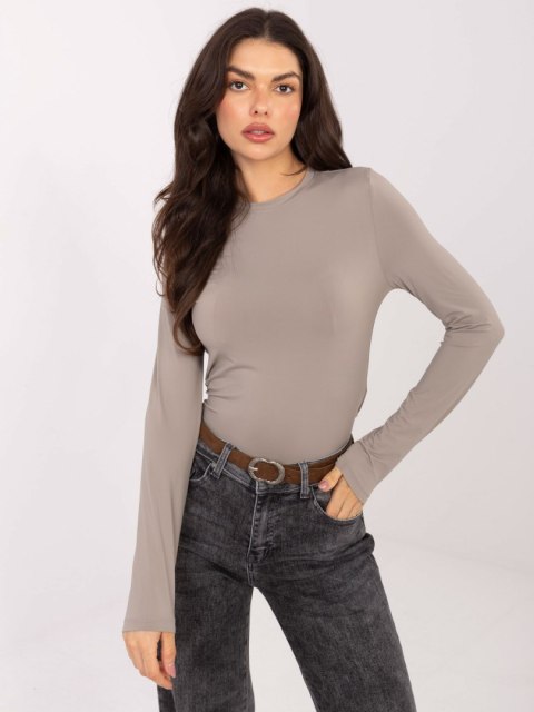 Bluzka D12099M02788A ciemny bezowy L