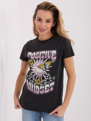 T-shirt D12048M02556K grafitowy S