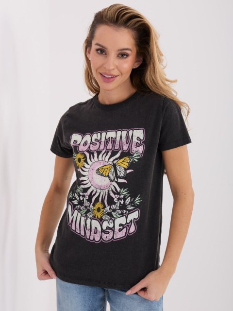 T-shirt D12048M02556K grafitowy S