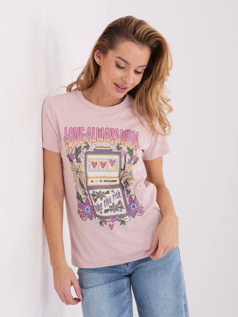 T-shirt D12048M02556K jasny różowy M