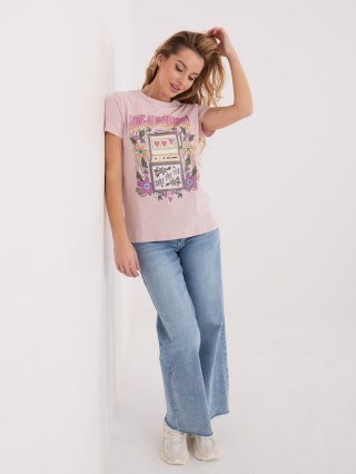 T-shirt D12048M02556K jasny różowy S
