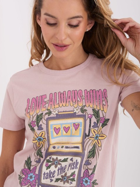 T-shirt D12048M02556K jasny różowy S