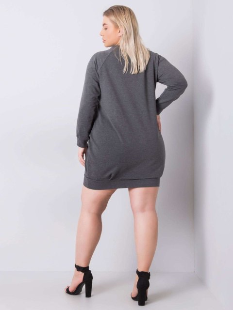 Sukienka RV-SK-6296.99 ciemny szary 2XL