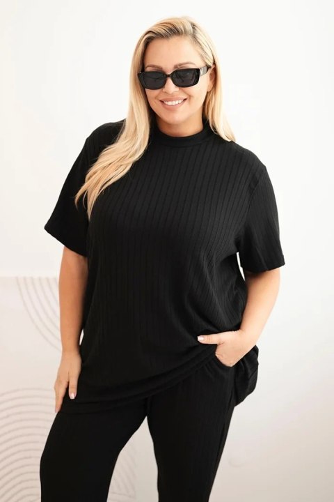 Komplet damski Plus Size 3-częściowy czarny