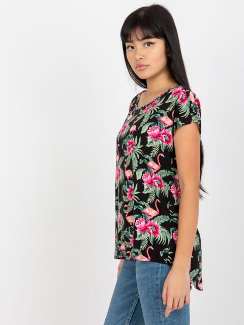 Bluzka D73771R10978P czarno-zielony L