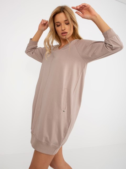 Sukienka RV-SK-7203.35P ciemny bezowy L/XL