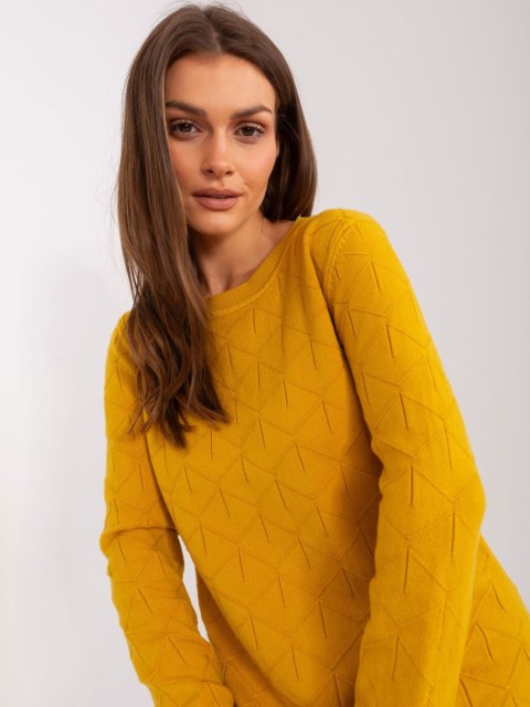Sweter AT-SW-232901.25X ciemny żółty
