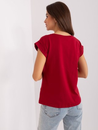 T-shirt RV-TS-4833.00X bordowy L