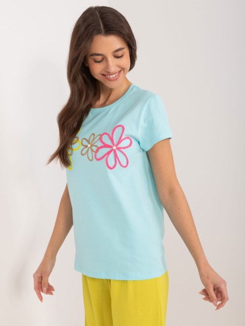 T-shirt RV-TS-9648.98 mietowy L/XL