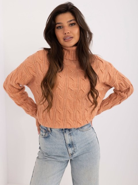 Sweter AT-SW-23445.00 jasny pomarańczowy