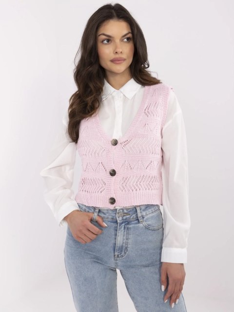 Sweter D93076J90849A jasny różowy M/L