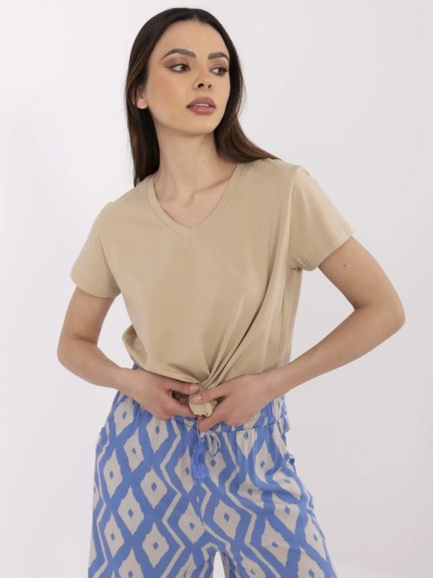 T-shirt CLM-TS-1639.12 beżowy S